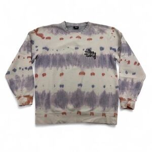 Men’s Stüssy Tie-Dy Crewneck Sweatshirt Heavyweight 430gsm Iconic Fleece Size L